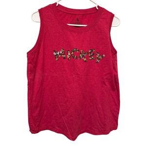 Disney Parks Women's Red "Mickey" Graphic Sleeveless Muscle Tank Sz Large